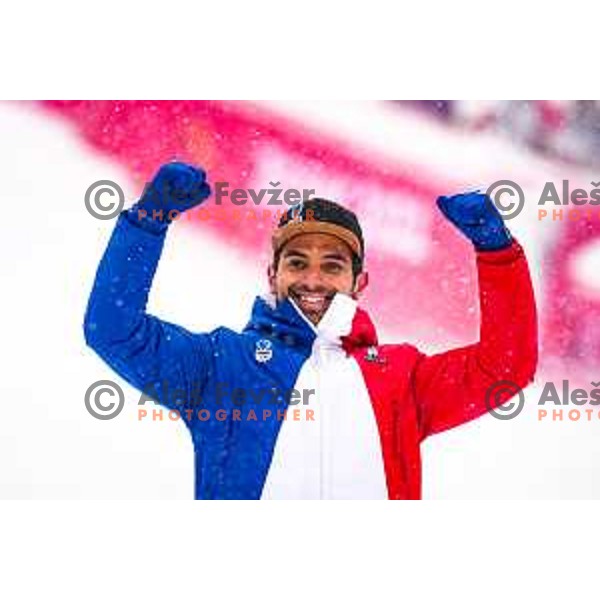 Mathieu Faivre (FRA), Olympic bronze medalist in Men\'s Giant slalom in Yanging National Alpine Centre, Beijing 2022 Winter Olympic Games, China on February 13, 2022