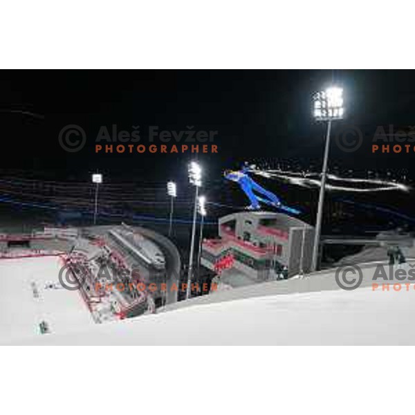 Timi Zajc (SLO) at Ski Jumping Men’s Team Competition in Zhangjiakou venue of Beijing 2022 Winter Olympic Games, China on February 14, 2022 