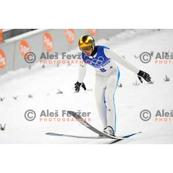Peter Prevc (SLO) at Ski Jumping Men’s Team Competition in Zhangjiakou venue of Beijing 2022 Winter Olympic Games, China on February 14, 2022 
