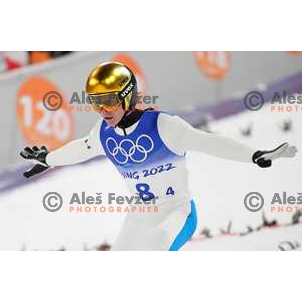 Peter Prevc (SLO) at Ski Jumping Men’s Team Competition in Zhangjiakou venue of Beijing 2022 Winter Olympic Games, China on February 14, 2022 