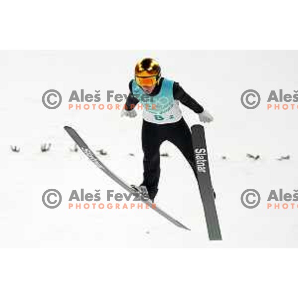 Cene Prevc (SLO) at Ski Jumping Men’s Team Competition in Zhangjiakou venue of Beijing 2022 Winter Olympic Games, China on February 14, 2022 
