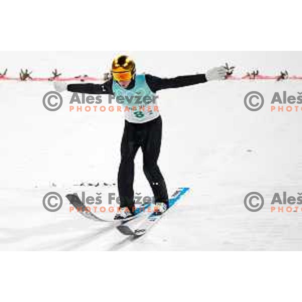 Cene Prevc (SLO) at Ski Jumping Men’s Team Competition in Zhangjiakou venue of Beijing 2022 Winter Olympic Games, China on February 14, 2022 