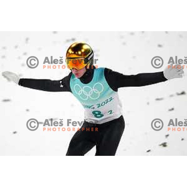Cene Prevc (SLO) at Ski Jumping Men’s Team Competition in Zhangjiakou venue of Beijing 2022 Winter Olympic Games, China on February 14, 2022 