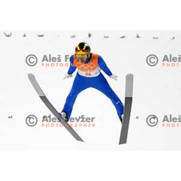 Timi Zajc (SLO) at Ski Jumping Men’s Team Competition in Zhangjiakou venue of Beijing 2022 Winter Olympic Games, China on February 14, 2022 