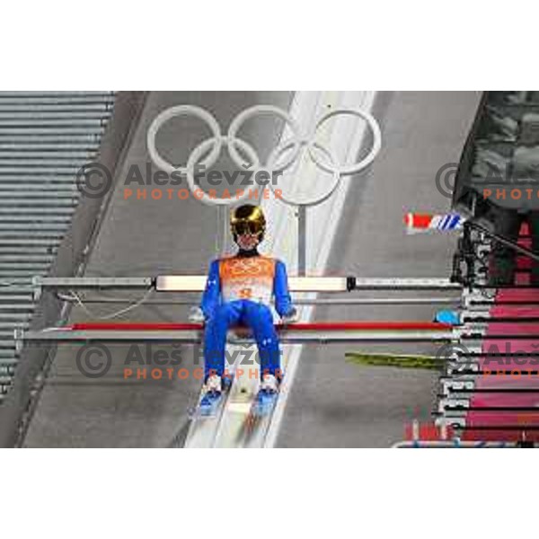 Timi Zajc (SLO) at Ski Jumping Men’s Team Competition in Zhangjiakou venue of Beijing 2022 Winter Olympic Games, China on February 14, 2022