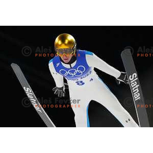 Peter Prevc (SLO) at Ski Jumping Men’s Team Competition in Zhangjiakou venue of Beijing 2022 Winter Olympic Games, China on February 14, 2022