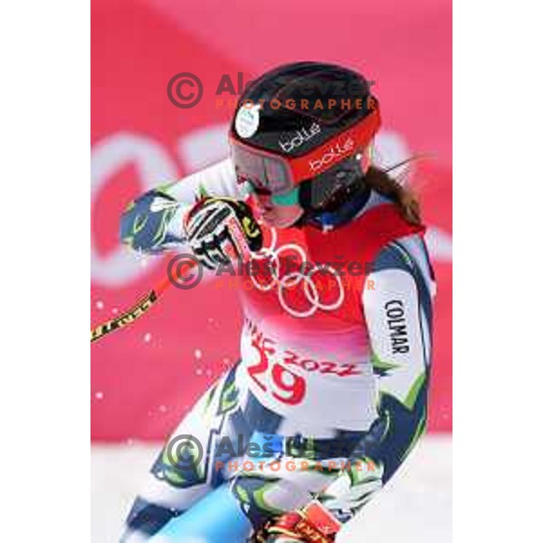 Marusa Ferk (SLO) competes in Women’s Downhill in Yanging National Alpine Centre, Beijing 2022 Winter Olympic Games, China on February 15, 2022
