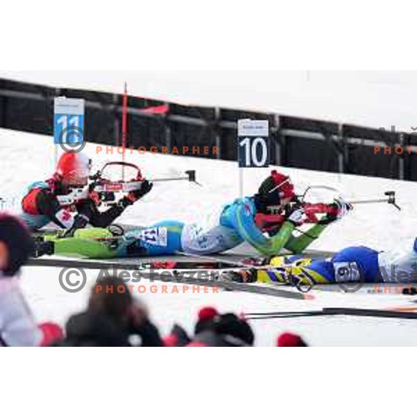Jakov Fak of Slovenia competes in Men’s Biathlon Team relay 4x7.5 km in Zhangjiakou venue of Beijing 2022 Winter Olympic Games, China on February 15, 2022 