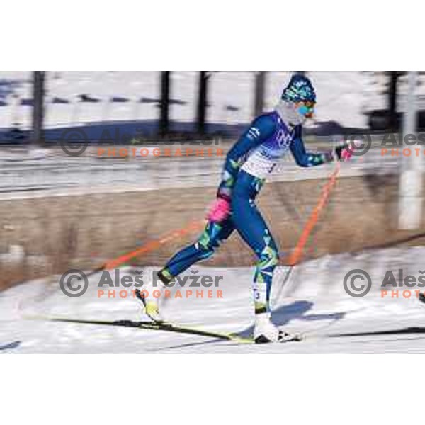 Anamarija Lampic (SLO) competes in Women\'s Cross Country Team Sprint Classic in Zhangjiakou venue of Beijing 2022 Winter Olympic Games, China on February 16, 2022