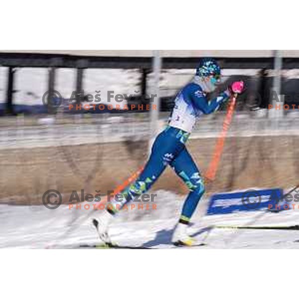 Anamarija Lampic (SLO) competes in Women\'s Cross Country Team Sprint Classic in Zhangjiakou venue of Beijing 2022 Winter Olympic Games, China on February 16, 2022