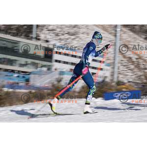 Anamarija Lampic (SLO) competes in Women\'s Cross Country Team Sprint Classic in Zhangjiakou venue of Beijing 2022 Winter Olympic Games, China on February 16, 2022