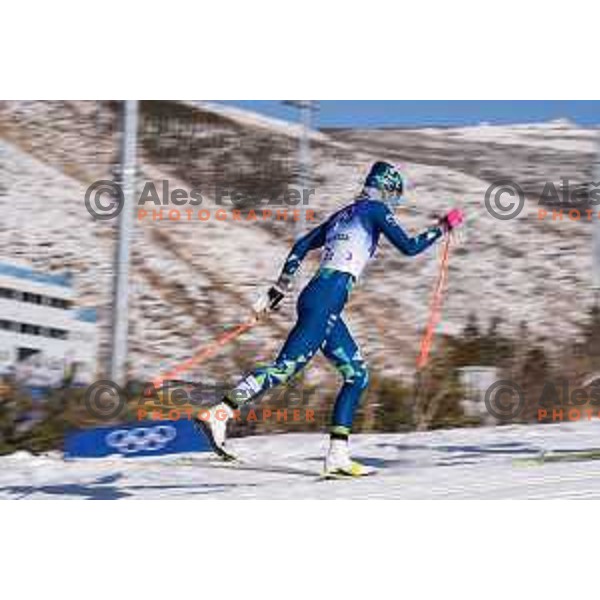 Anamarija Lampic (SLO) competes in Women\'s Cross Country Team Sprint Classic in Zhangjiakou venue of Beijing 2022 Winter Olympic Games, China on February 16, 2022