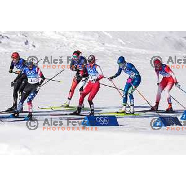 Anamarija Lampic (SLO) competes in Women\'s Cross Country Team Sprint Classic in Zhangjiakou venue of Beijing 2022 Winter Olympic Games, China on February 16, 2022
