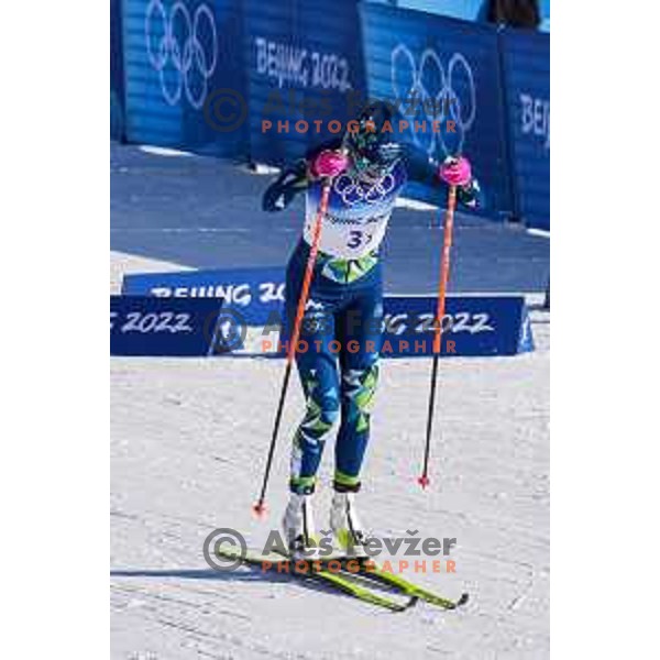 Anamarija Lampic (SLO) competes in Women\'s Cross Country Team Sprint Classic in Zhangjiakou venue of Beijing 2022 Winter Olympic Games, China on February 16, 2022