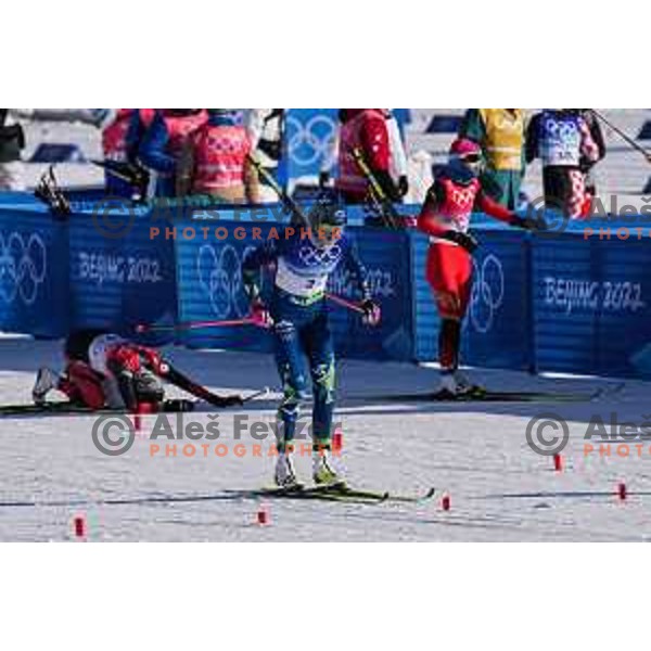 Anamarija Lampic (SLO) competes in Women\'s Cross Country Team Sprint Classic in Zhangjiakou venue of Beijing 2022 Winter Olympic Games, China on February 16, 2022
