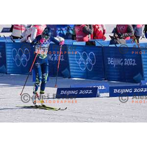 Anamarija Lampic (SLO) competes in Women\'s Cross Country Team Sprint Classic in Zhangjiakou venue of Beijing 2022 Winter Olympic Games, China on February 16, 2022
