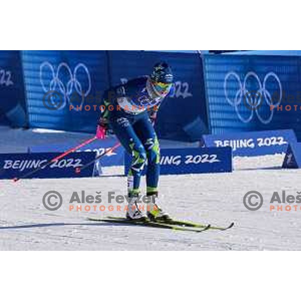Anamarija Lampic (SLO) competes in Women\'s Cross Country Team Sprint Classic in Zhangjiakou venue of Beijing 2022 Winter Olympic Games, China on February 16, 2022