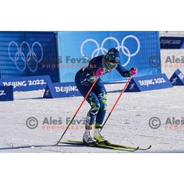 Anamarija Lampic (SLO) competes in Women\'s Cross Country Team Sprint Classic in Zhangjiakou venue of Beijing 2022 Winter Olympic Games, China on February 16, 2022