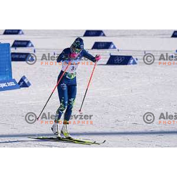 Anamarija Lampic (SLO) competes in Women\'s Cross Country Team Sprint Classic in Zhangjiakou venue of Beijing 2022 Winter Olympic Games, China on February 16, 2022