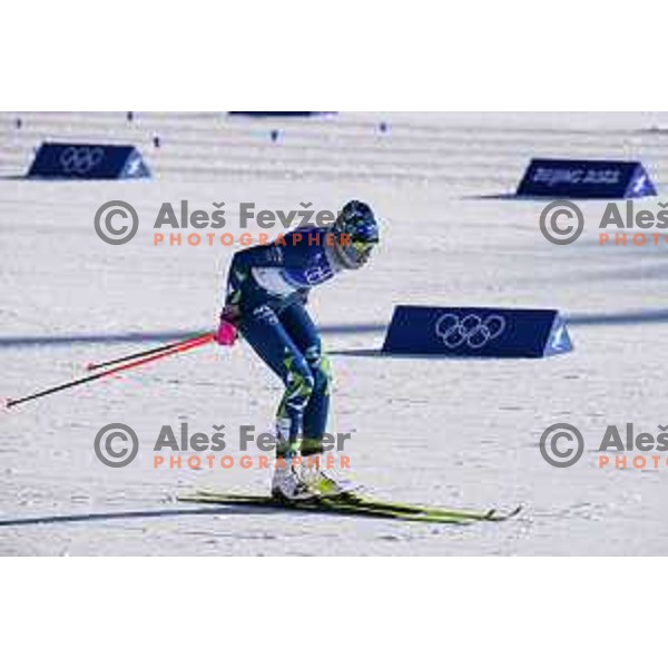 Anamarija Lampic (SLO) competes in Women\'s Cross Country Team Sprint Classic in Zhangjiakou venue of Beijing 2022 Winter Olympic Games, China on February 16, 2022