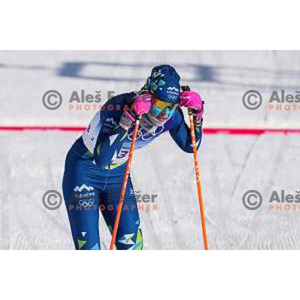 Anamarija Lampic (SLO) competes in Women\'s Cross Country Team Sprint Classic in Zhangjiakou venue of Beijing 2022 Winter Olympic Games, China on February 16, 2022