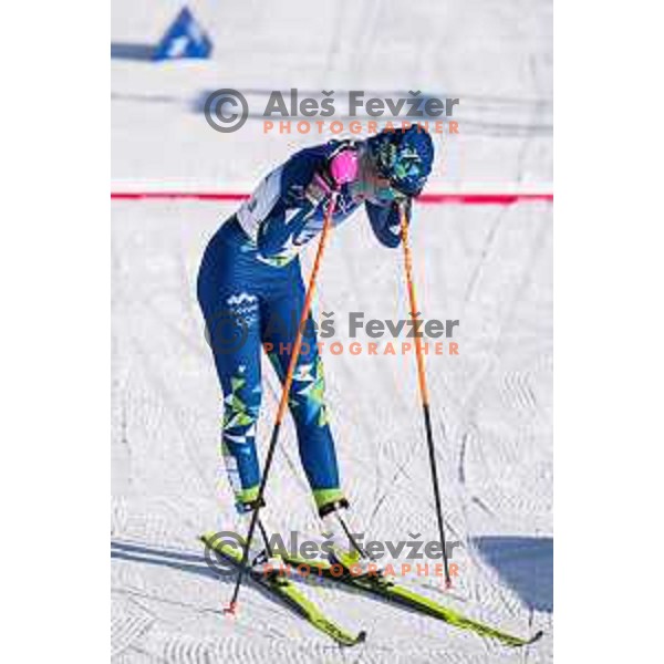 Anamarija Lampic (SLO) competes in Women\'s Cross Country Team Sprint Classic in Zhangjiakou venue of Beijing 2022 Winter Olympic Games, China on February 16, 2022