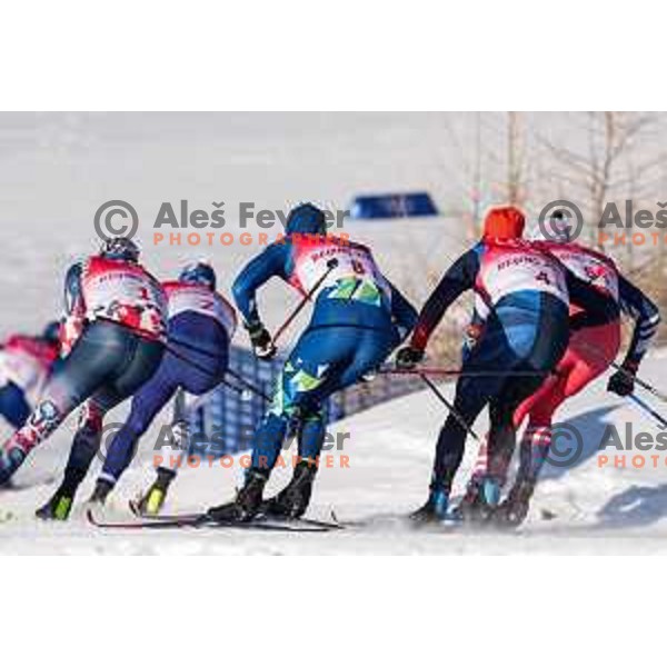 Vili Crv (SLO) competes in Men\'s Cross Country Team Sprint Classic in Zhangjiakou venue of Beijing 2022 Winter Olympic Games, China on February 16, 2022