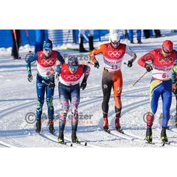 Miha Simenc (SLO) competes in Men\'s Cross Country Team Sprint Classic in Zhangjiakou venue of Beijing 2022 Winter Olympic Games, China on February 16, 2022