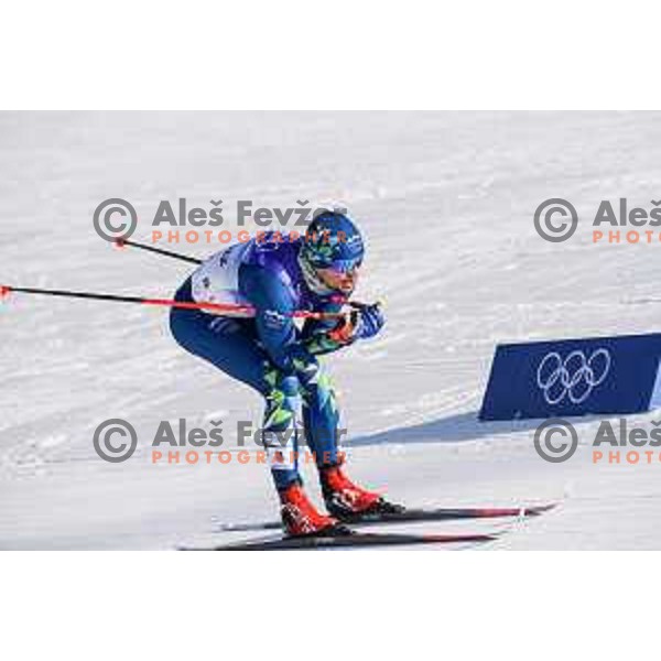 Miha Simenc (SLO) competes in Men\'s Cross Country Team Sprint Classic in Zhangjiakou venue of Beijing 2022 Winter Olympic Games, China on February 16, 2022