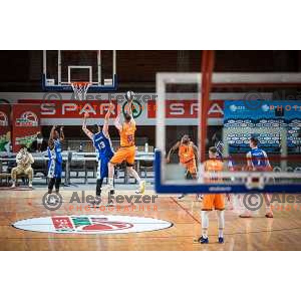 in action during Spar Cup semi-finals basketball match between Helios Suns and Rogaska in Kodeljevo, Ljubljana, Slovenia on February 17, 2022. Photo: Jure Banfi/www.alesfevzer.com