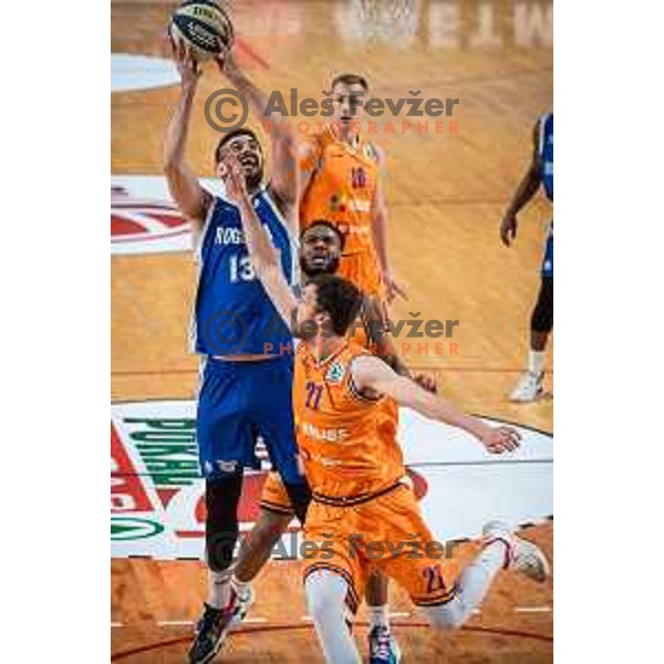 in action during Spar Cup semi-finals basketball match between Helios Suns and Rogaska in Kodeljevo, Ljubljana, Slovenia on February 17, 2022. Photo: Jure Banfi/www.alesfevzer.com