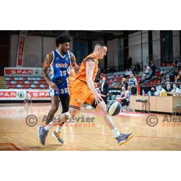 in action during Spar Cup semi-finals basketball match between Helios Suns and Rogaska in Kodeljevo, Ljubljana, Slovenia on February 17, 2022. Photo: Jure Banfi/www.alesfevzer.com