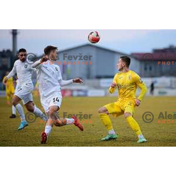 Marcel Ratnik during Prva Liga Telemach 2021-2022 football match between Domzale and Olimpija in Domzale, Slovenia on February 17, 2022 