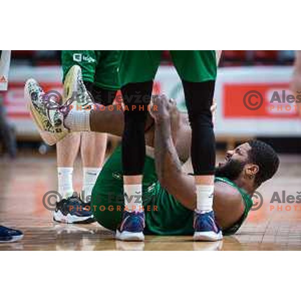 Hasahn French during semi-final of Spar Cup basketball match between Cedevita Olimpija and Krka in Kodeljevo Hall, Ljubljana, Slovenia on February 17, 2022