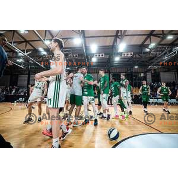 in action during semi-final of Spar Cup basketball match between Cedevita Olimpija and Krka in Kodeljevo Hall, Ljubljana, Slovenia on February 17, 2022