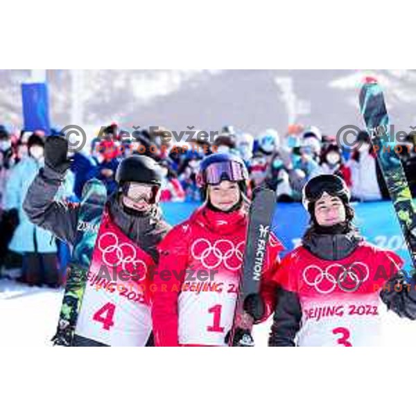 Ailing Eileen Gu (CHN) Olympic gold medalist in Women’s Freeski Halfpipe at Zhangjiakou venue of Beijing 2022 Winter Olympic Games, China on February 18, 2022
