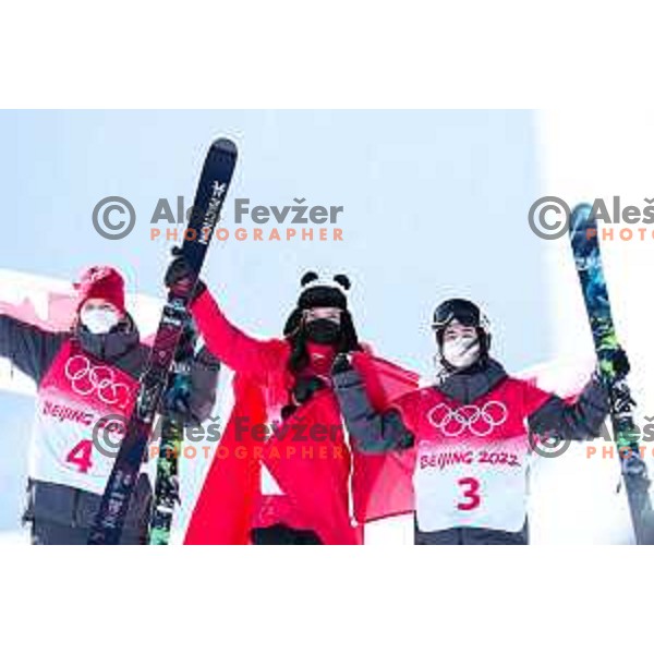 Ailing Eileen Gu (CHN) Olympic gold medalist in Women’s Freeski Halfpipe at Zhangjiakou venue of Beijing 2022 Winter Olympic Games, China on February 18, 2022