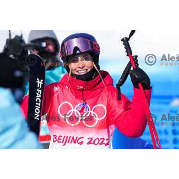 Ailing Eileen Gu (CHN) Olympic gold medalist in Women’s Freeski Halfpipe at Zhangjiakou venue of Beijing 2022 Winter Olympic Games, China on February 18, 2022