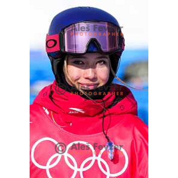 Ailing Eileen Gu (CHN) Olympic gold medalist in Women’s Freeski Halfpipe at Zhangjiakou venue of Beijing 2022 Winter Olympic Games, China on February 18, 2022