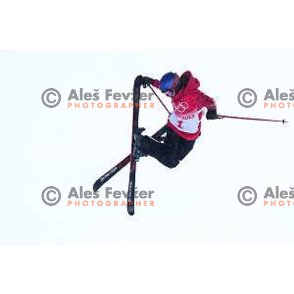 Ailing Eileen Gu (CHN) Olympic gold medalist in Women’s Freeski Halfpipe at Zhangjiakou venue of Beijing 2022 Winter Olympic Games, China on February 18, 2022