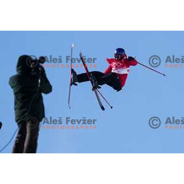 Ailing Eileen Gu (CHN) Olympic gold medalist in Women’s Freeski Halfpipe at Zhangjiakou venue of Beijing 2022 Winter Olympic Games, China on February 18, 2022