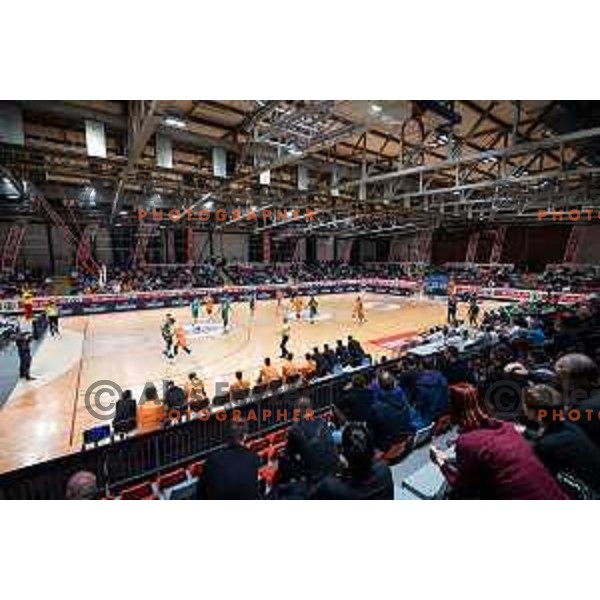 Venue during Spar Cup finals basketball match between Cedevita Olimpija and Helios Suns in Kodeljevo, Ljubljana, Slovenia on February 18, 2022. Photo: Jure Banfi/www.alesfevzer.com
