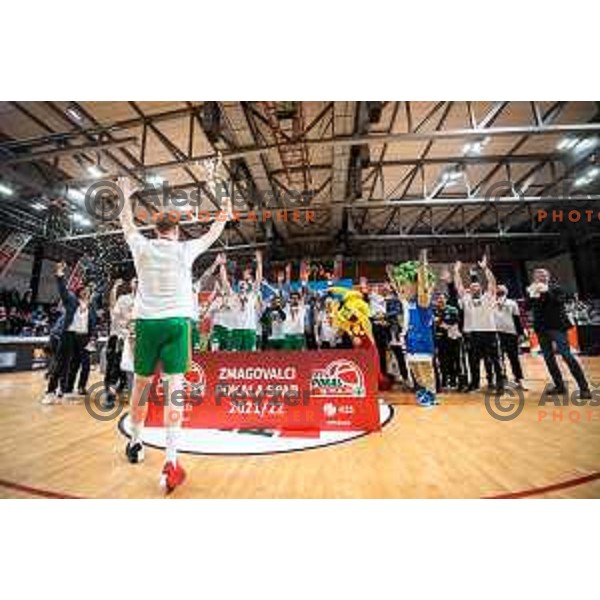 in action during Spar Cup finals basketball match between Cedevita Olimpija and Helios Suns in Kodeljevo, Ljubljana, Slovenia on February 18, 2022. Photo: Jure Banfi/www.alesfevzer.com