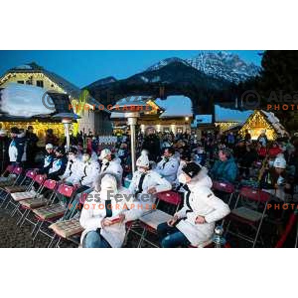 at Beijing 2022 Olympic medalists reception held by Olympic Committee of Slovenia in Kranjska Gora, Slovenia on February 18, 2022