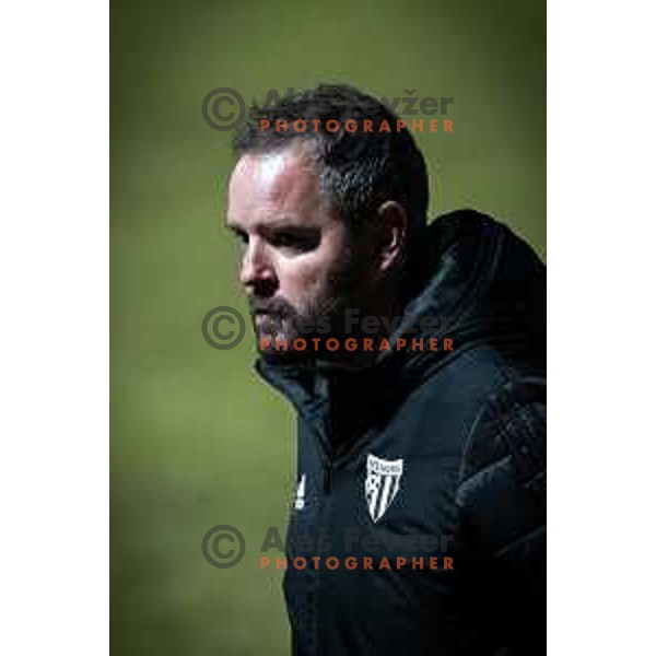 Damir Contala, head coach of NS Mura during Prva liga Telemach football match between Aluminij and Mura in Sportni park Kidricevo, Slovenia, on February 19, 2022. Photo: Jure Banfi/www.alesfevzer.com