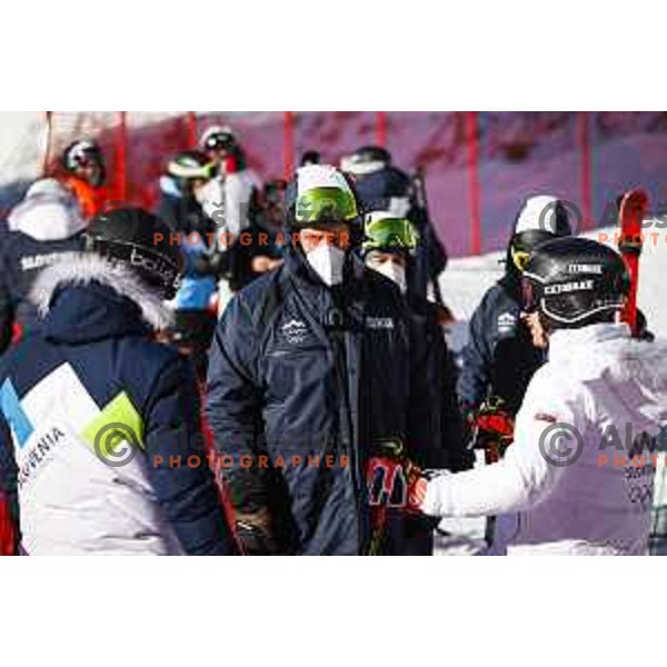 Of Slovenia competes in Mix Team Parallel race in Yanging National Alpine Centre, Beijing 2022 Winter Olympic Games, China on February 20, 2022