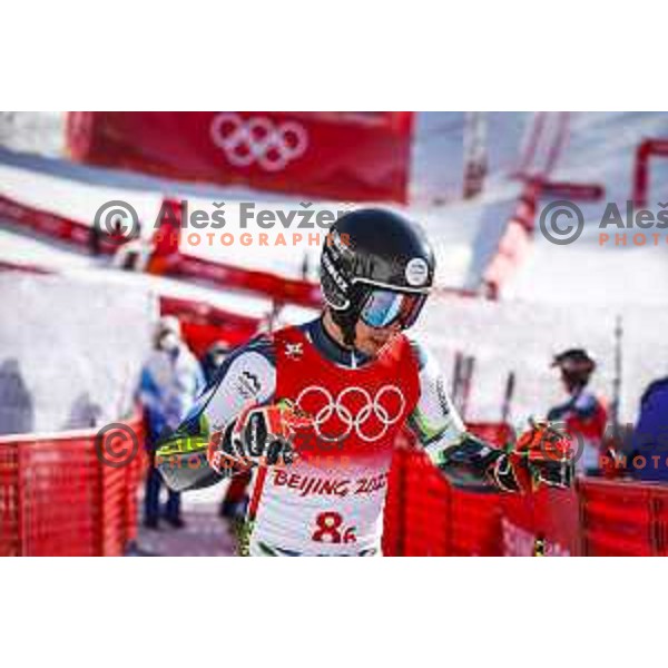 Zan Kranjec Of Slovenia competes in Mix Team Parallel race in Yanging National Alpine Centre, Beijing 2022 Winter Olympic Games, China on February 20, 2022