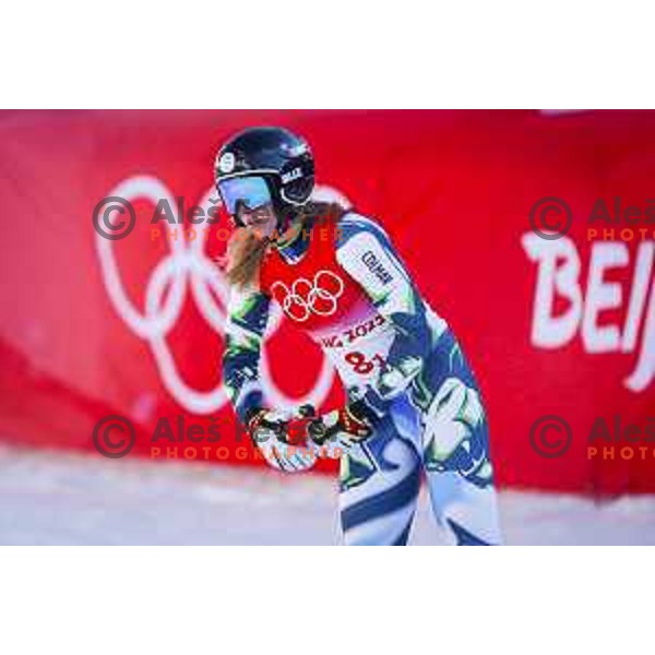 Ana Bucik Of Slovenia competes in Mix Team Parallel race in Yanging National Alpine Centre, Beijing 2022 Winter Olympic Games, China on February 20, 2022