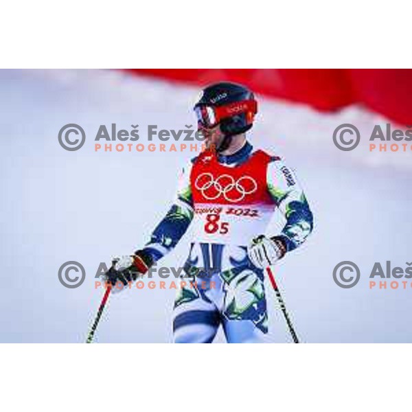 Of Slovenia competes in Mix Team Parallel race in Yanging National Alpine Centre, Beijing 2022 Winter Olympic Games, China on February 20, 2022