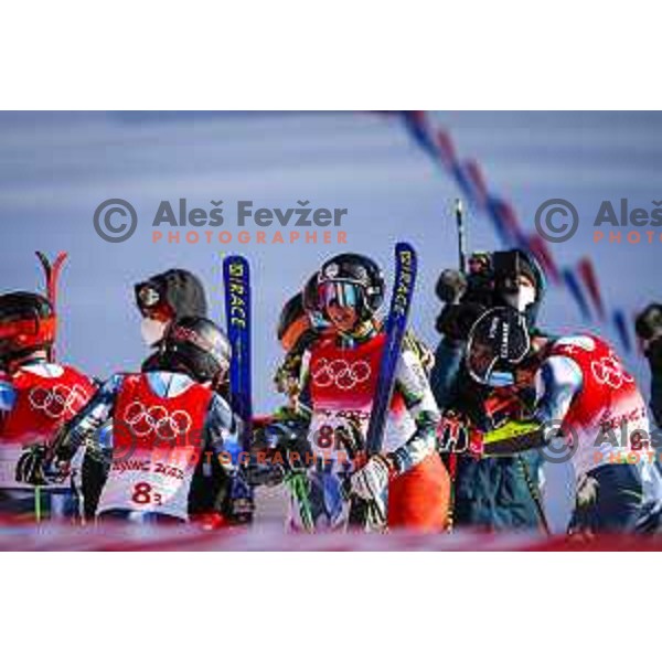Of Slovenia competes in Mix Team Parallel race in Yanging National Alpine Centre, Beijing 2022 Winter Olympic Games, China on February 20, 2022